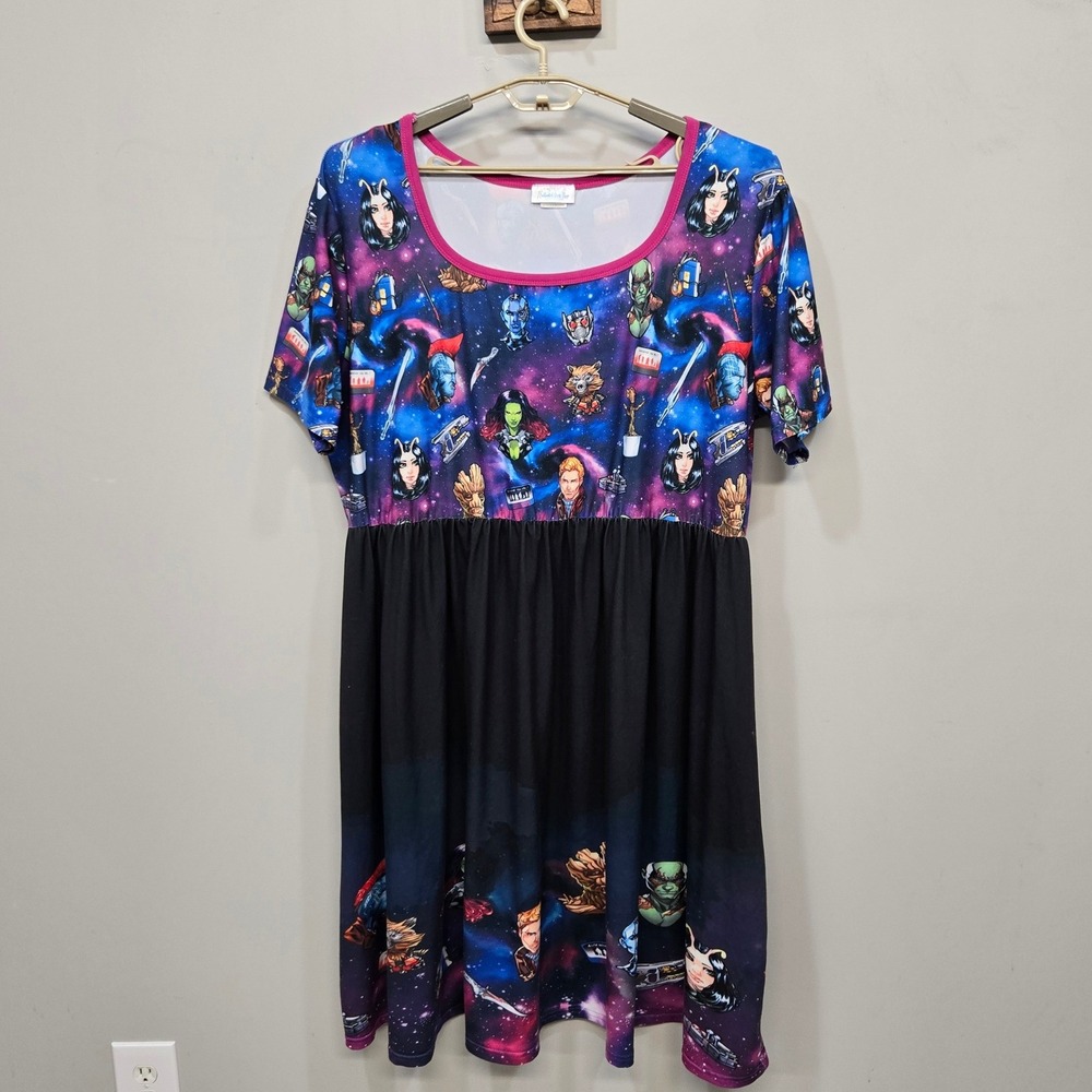 Enchanted Dress Shop Midi Dress Plus Size 3XL Marvel‎ Guardians Of The Galaxy - Picture 4 of 8
